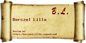 Berczel Lilla névjegykártya